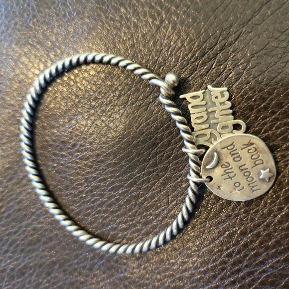 James Avery Jewelry - James Avery Twisted Wire Hook on Sterling Silver Bracelet with 2 Charms
